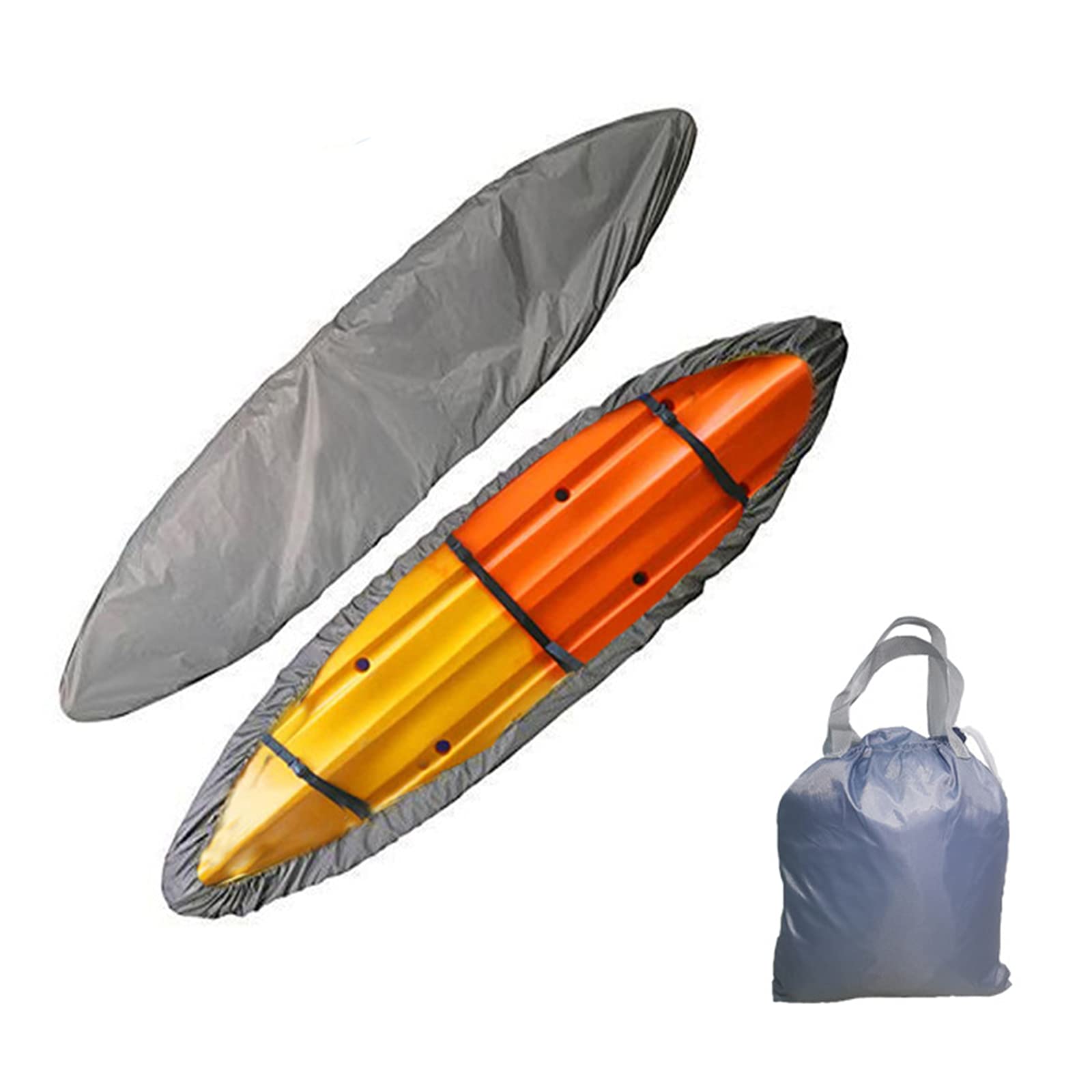 Universelle Kayak Bootsplane Cover Canoe Storage Staubschutz 420D/210D Regenschutz Sonnenschutz Staubschutz Für Kajak/Kanu (Gray-420D,5.6-6.0m/18.3-19.6ft) von GYHH