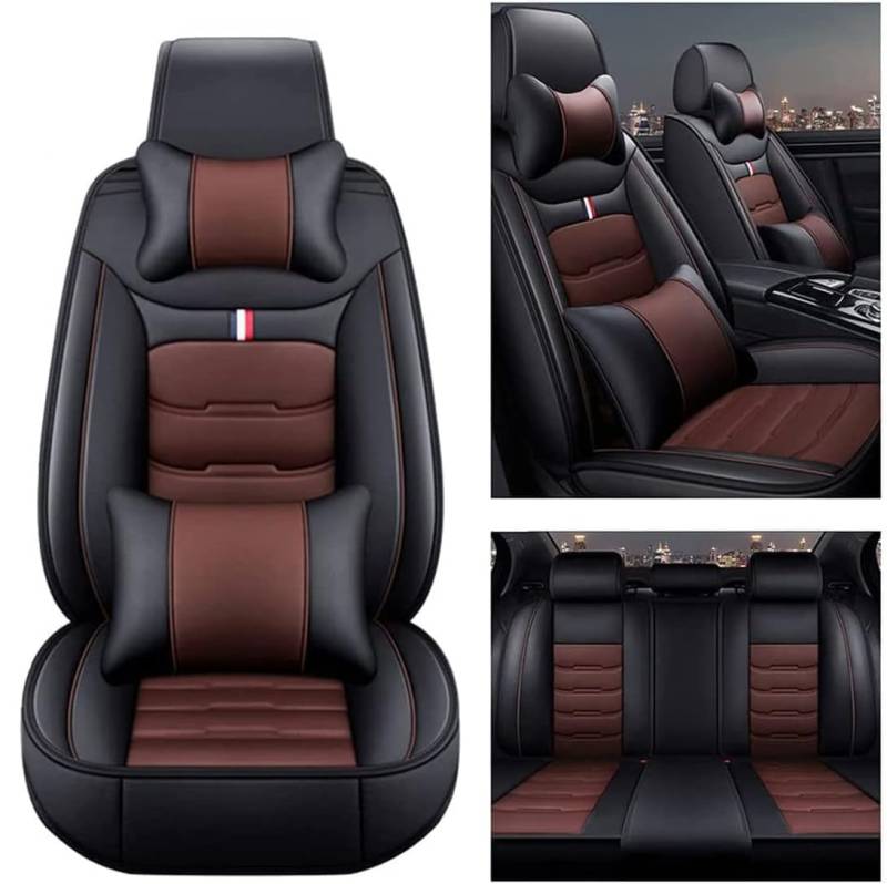 GYHZNB Autositzbezüge, kompatibel mit Hyundai Veracruz, Autositzschoner ornamental,6-black-coffee von GYHZNB