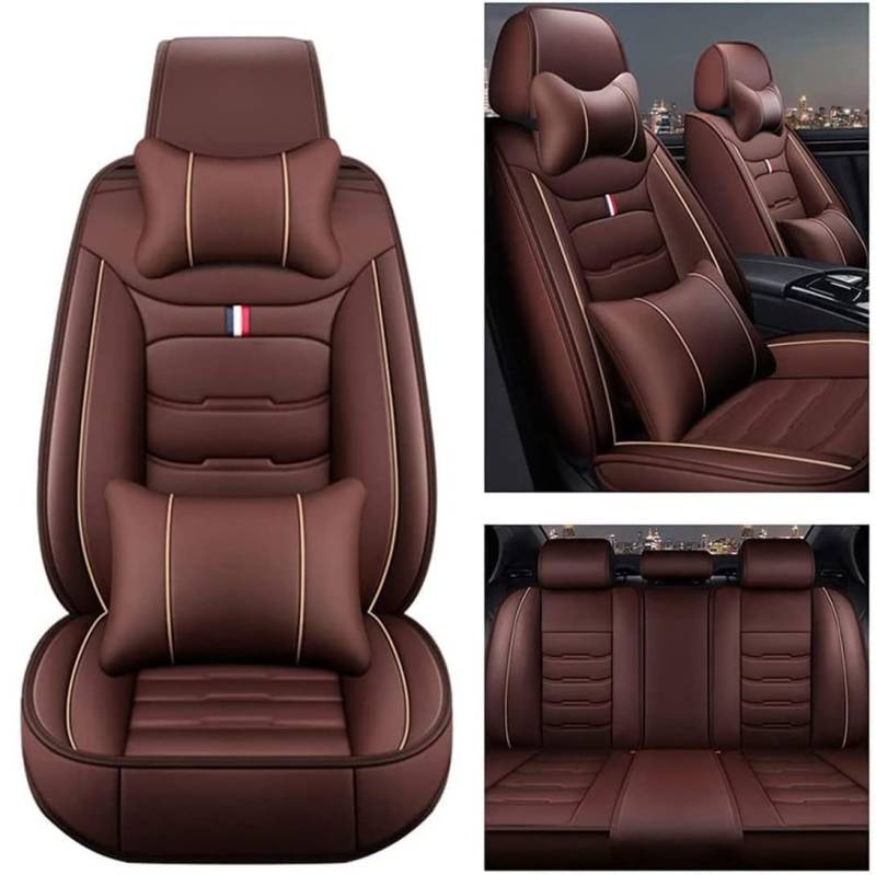 GYHZNB Autositzbezüge, kompatibel mit Mazda2, Autositzschoner ornamental,3-coffee von GYHZNB