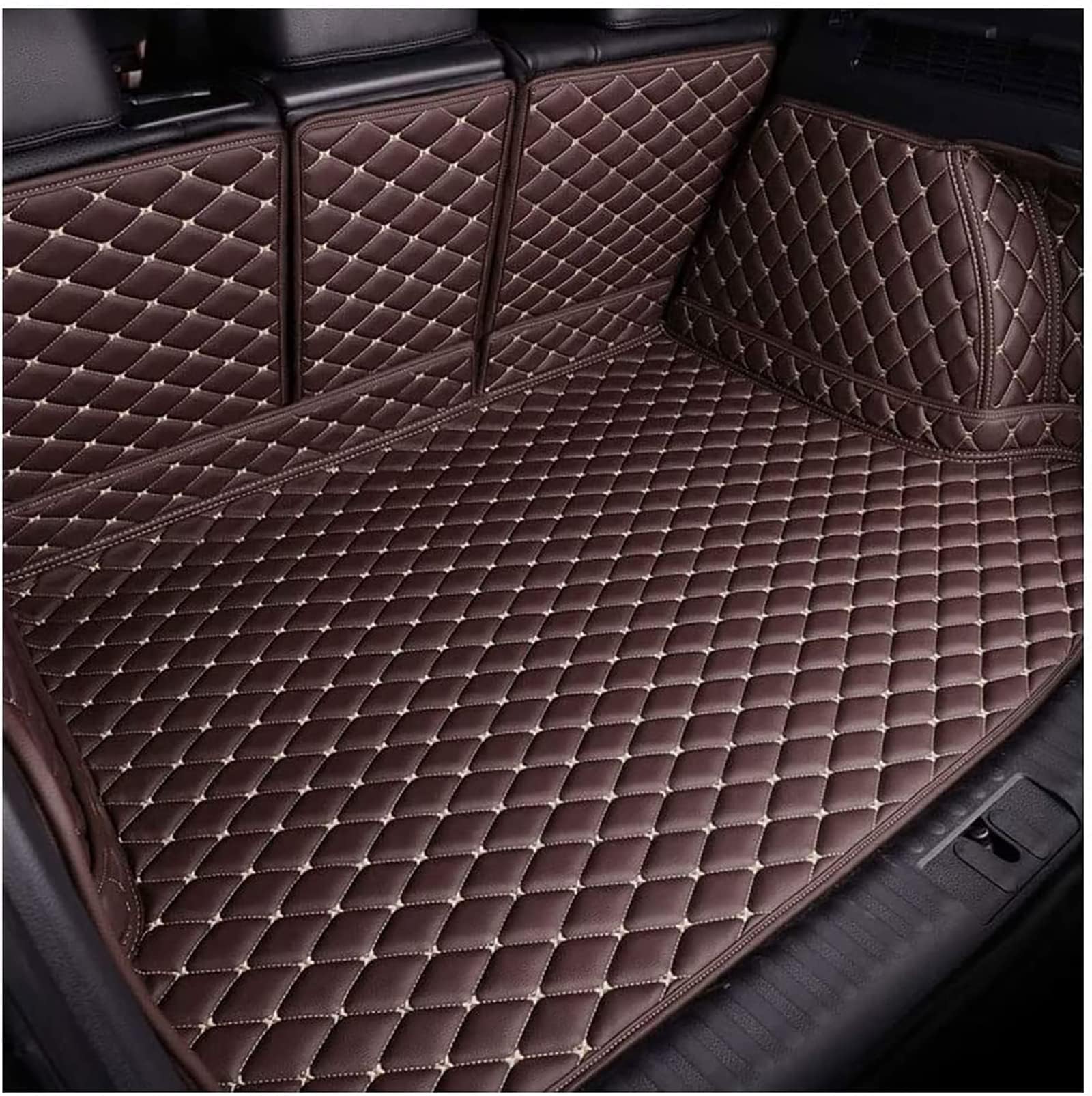 Kofferraummatte,kompatibel mit Volvo XC90 7seats 2015-2024,Kofferraumauskleidung Schutzmatten Pad Zubehör,4-Coffee von GYHZNB