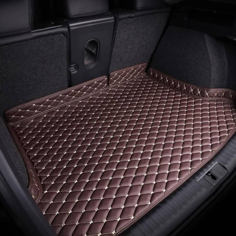 Kofferraummatten,kompatibel mit Hyundai 6seat Grand Santafe 2013-2017, Kofferraumauskleidung Kofferraumteppiche,5-Brown von GYHZNB