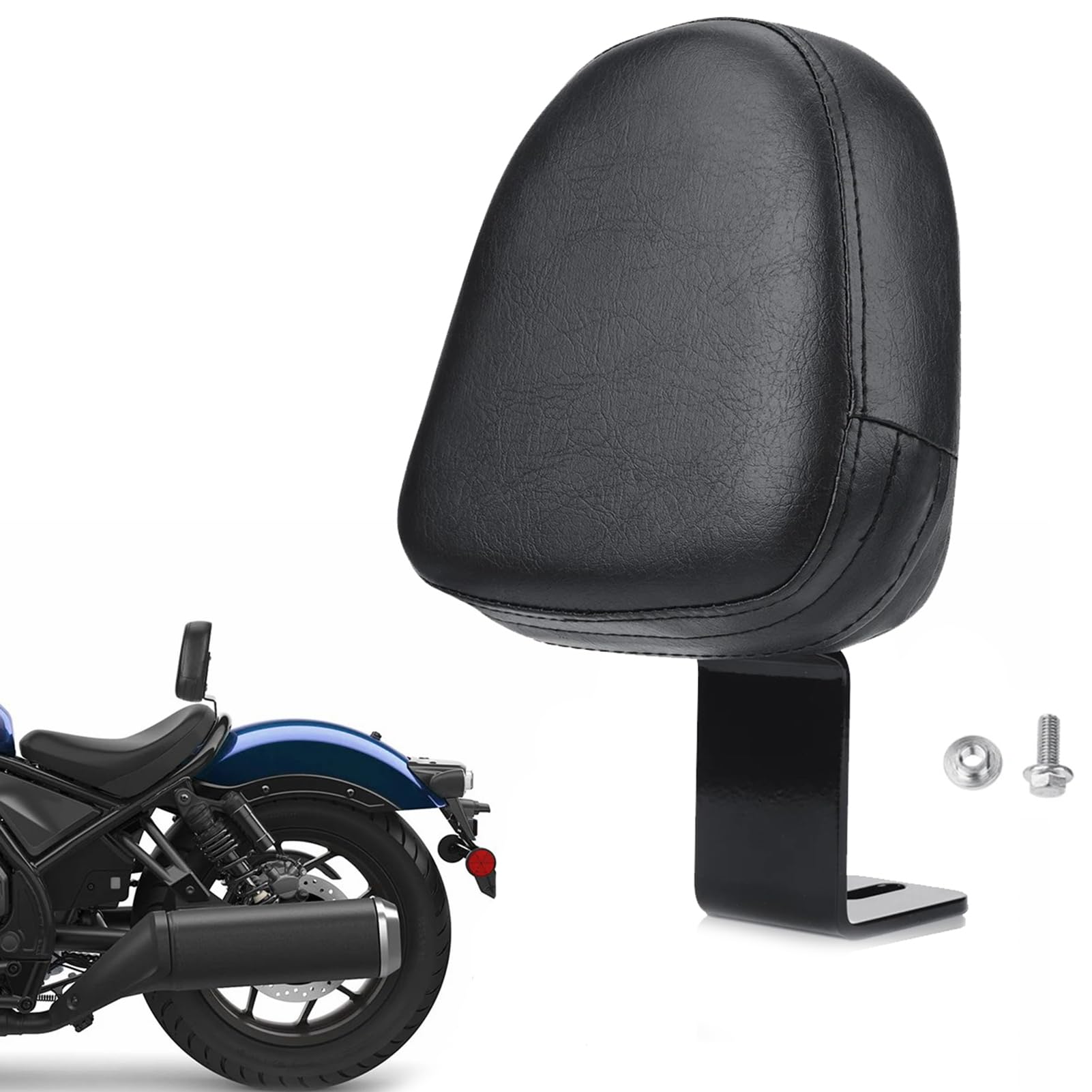 GYMARK Motorrad-Fahrer-Rückenlehne Sissy Bar Pad für H-onda Rebel 300 500 CMX300 CMX500 2017-2024 Rider Sitz Rückenlehne Kissen Zubehör von GYMARK