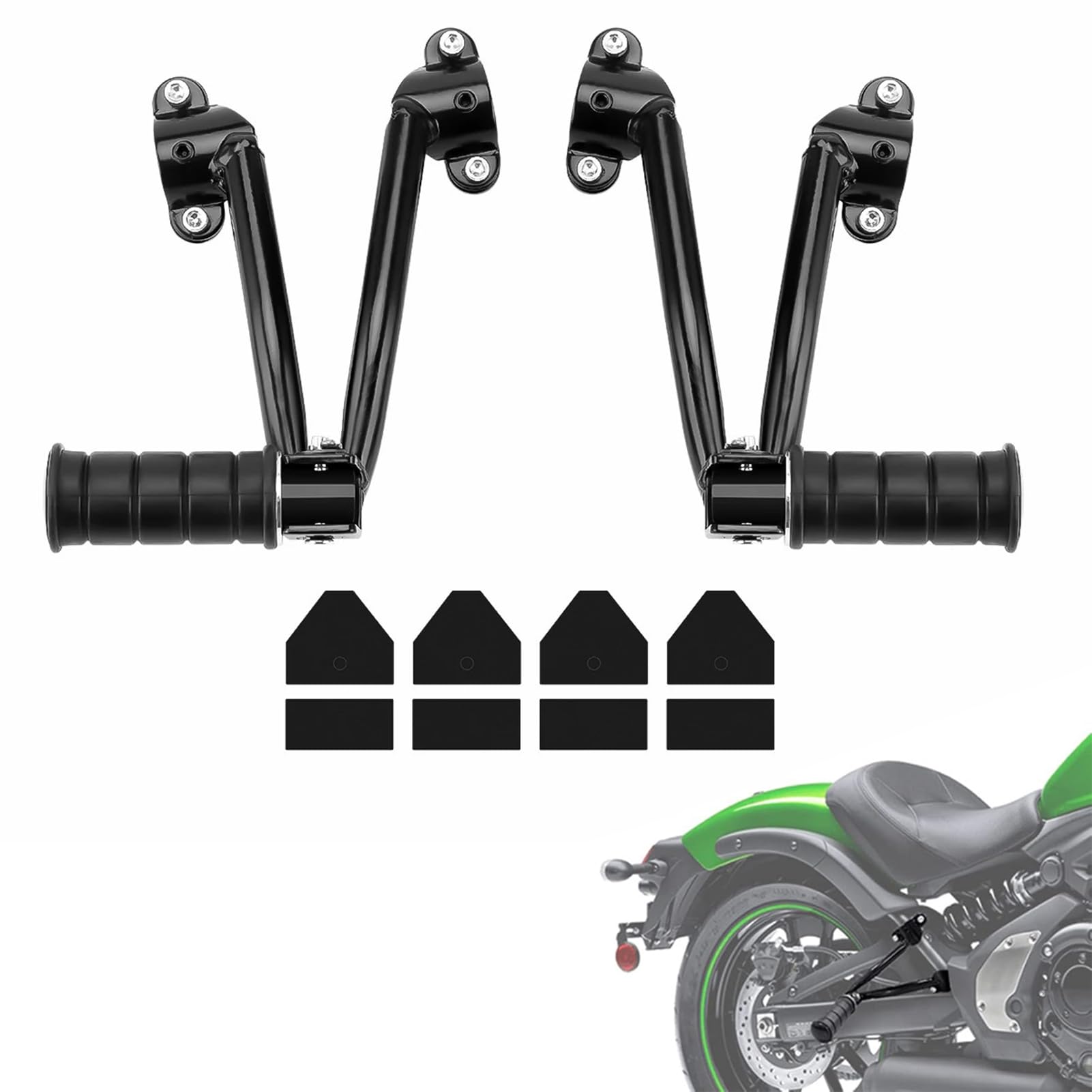 GYMARK Motorrad Fußrasten Beifahrerfußrasten für Kawasaki Vulcan S 650 2015-2024 Motorrad Hintere Fußstütze Faltbares Pedal Zubehör von GYMARK