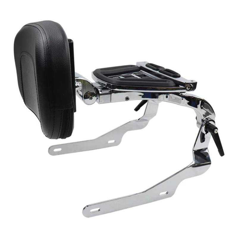 GYMARK Motorrad Multifunktion Sissy Bar Fahrer Beifahrer Verstellbare Rückenlehne für Harley Nightster RH 975 Special RH975S 2022 2023 2024 mit klappbarem Gepäckträger Zubehör (Silber) von GYMARK