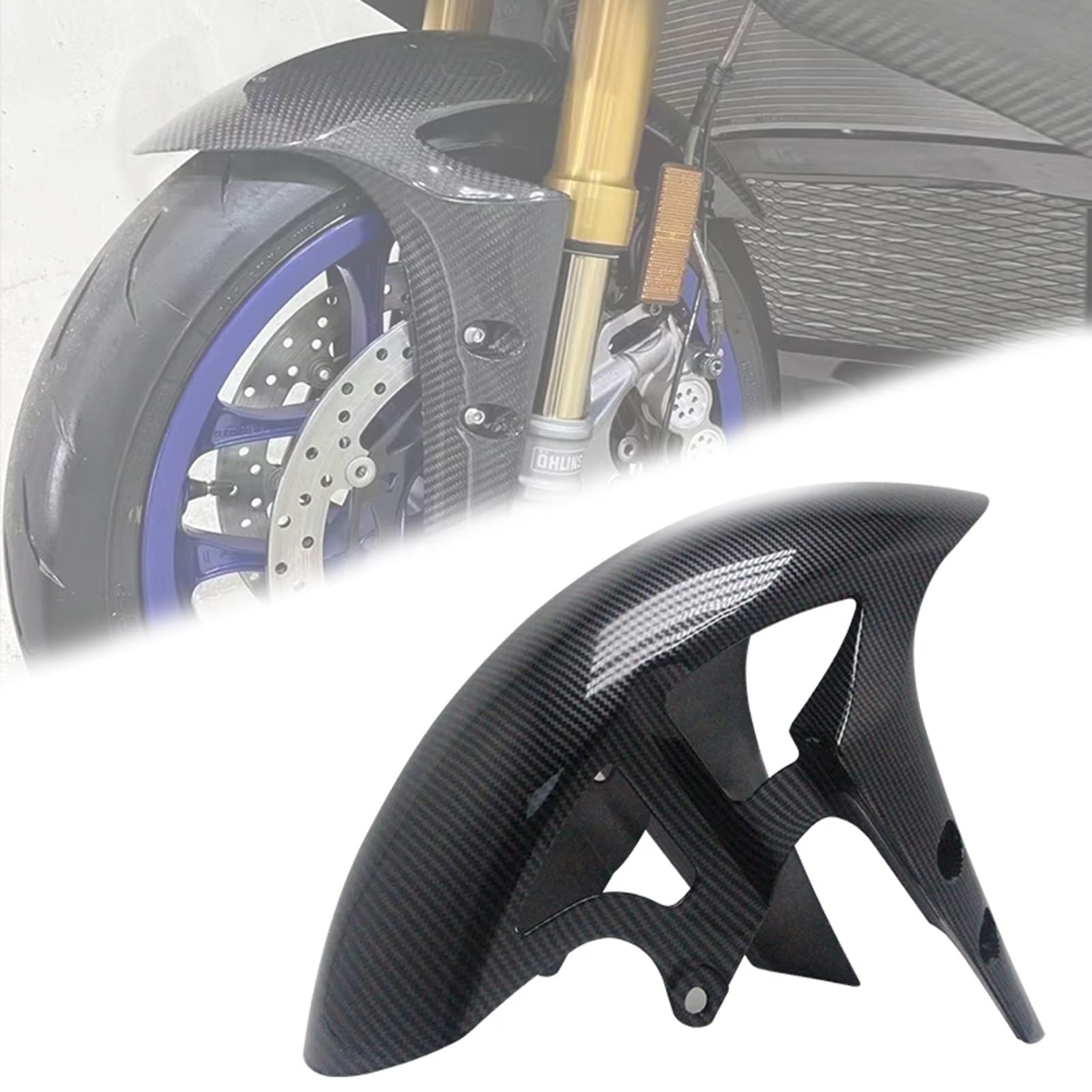 GYMARK Vorderer Kotflügel für Motorrad-Schutzblech-Verkleidung, kompatibel mit Y-amaha YZF R6 2006-2020 R1 2009-2018 Sportster Teile Spritzschutz Zubehör (R1 2009-2018) von GYMARK