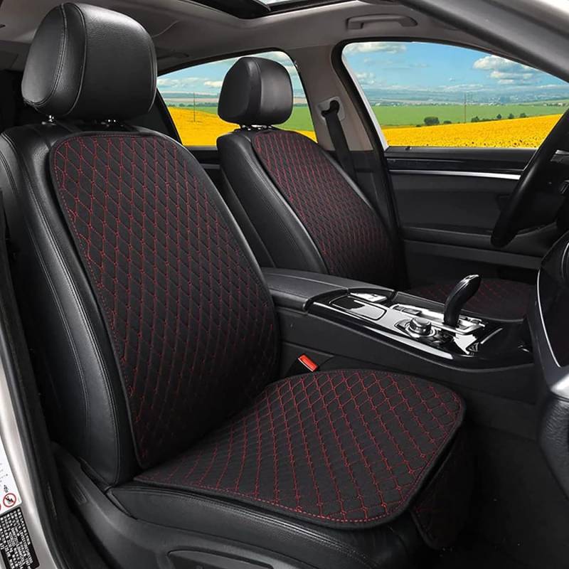 GYORI Autositzbezug Sets für Ford EcoSport SE 2015-2019 Autositzkissenpolster Four Seasons Leinenstoff Anti Rutsch Sitzschutzzubehör,A/Black-Red von GYORI