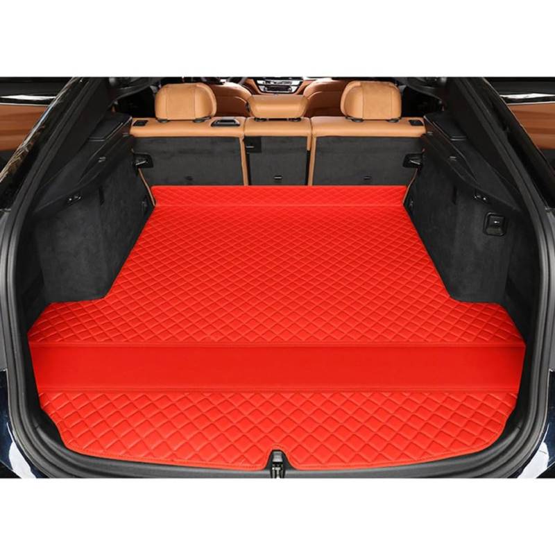 Leder Kofferraummatte für Sko-da Yeti 2013 2014 2015 2016 2017, Auto Kofferraum Schutzmatte Kratzfest Kofferraumwanne Fracht Teppich Interieur ZubehöR,D/Red von GYORI