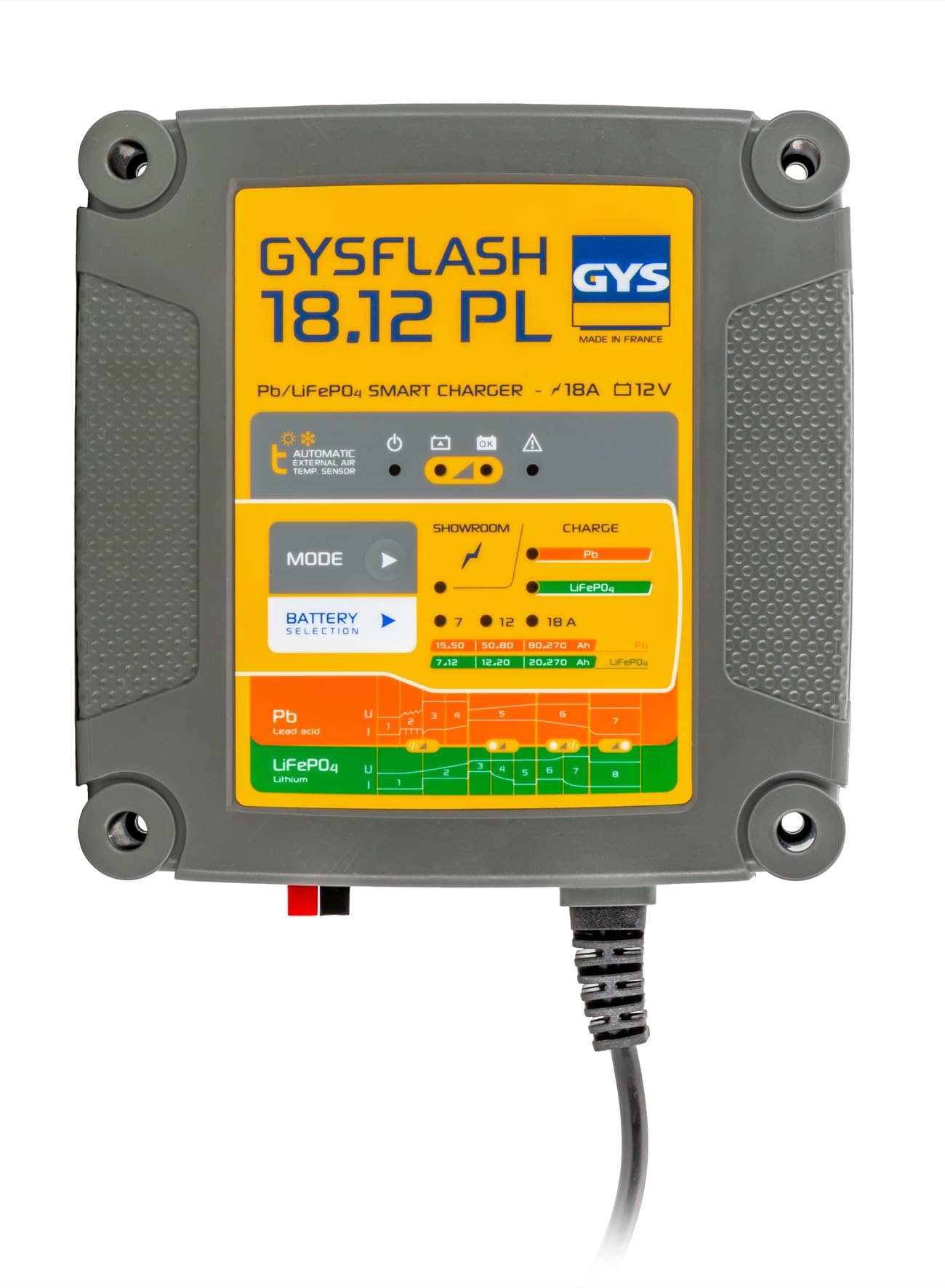 GYS GYSFLASH 18.12 PL 026926 Automatikladegerät 12V 18A von GYS