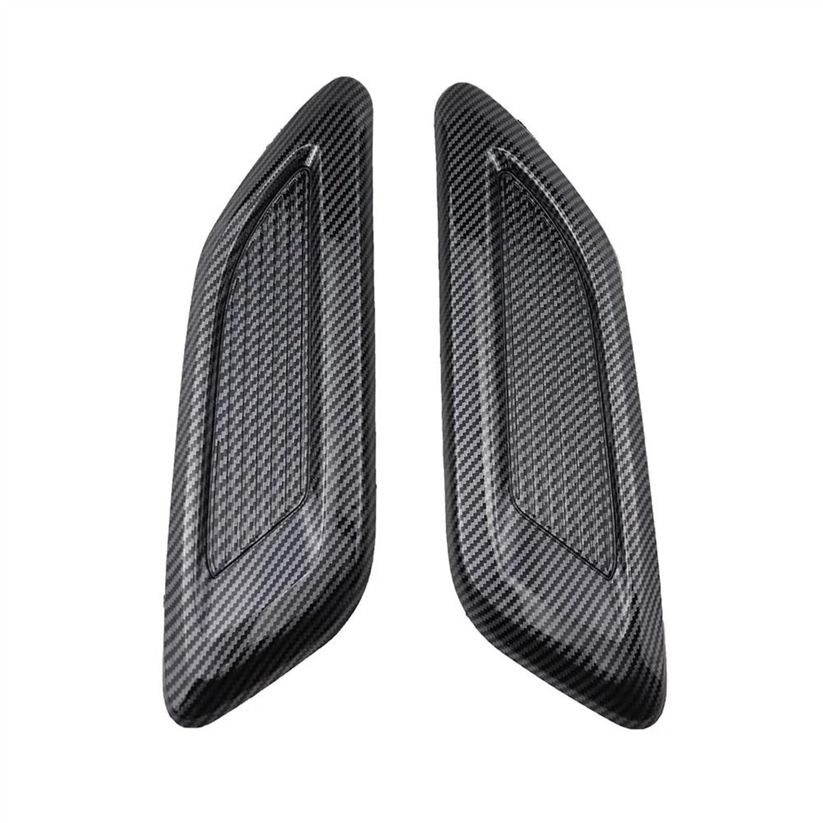 GYTTAK Auto Lufteinlass Universal 2Pcs Auto Haube Motorhaube Vents Air Intake Scoop Flow Intake Vordere Motor Abdeckung ABS Carbon Faser Selbst-klebstoff(A) von GYTTAK