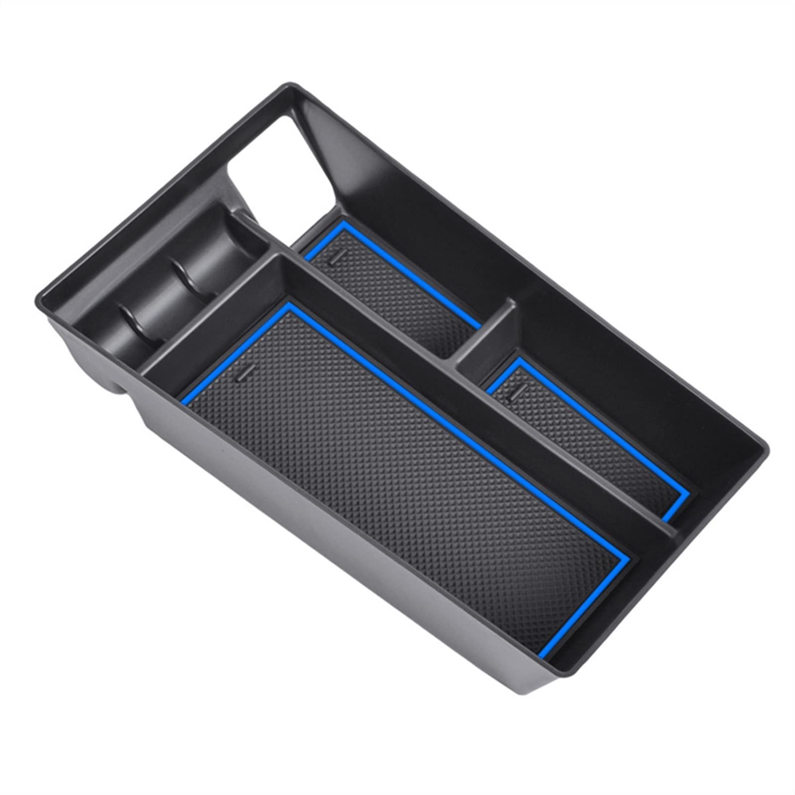 GYTTAK Auto-Mittelkonsolen-Organizer-Fach, kompatibel mit Ford für Mustang Mach E 2021 2022 2023 Innenausstattung Armlehnen-Organizer-Box(Blue) von GYTTAK