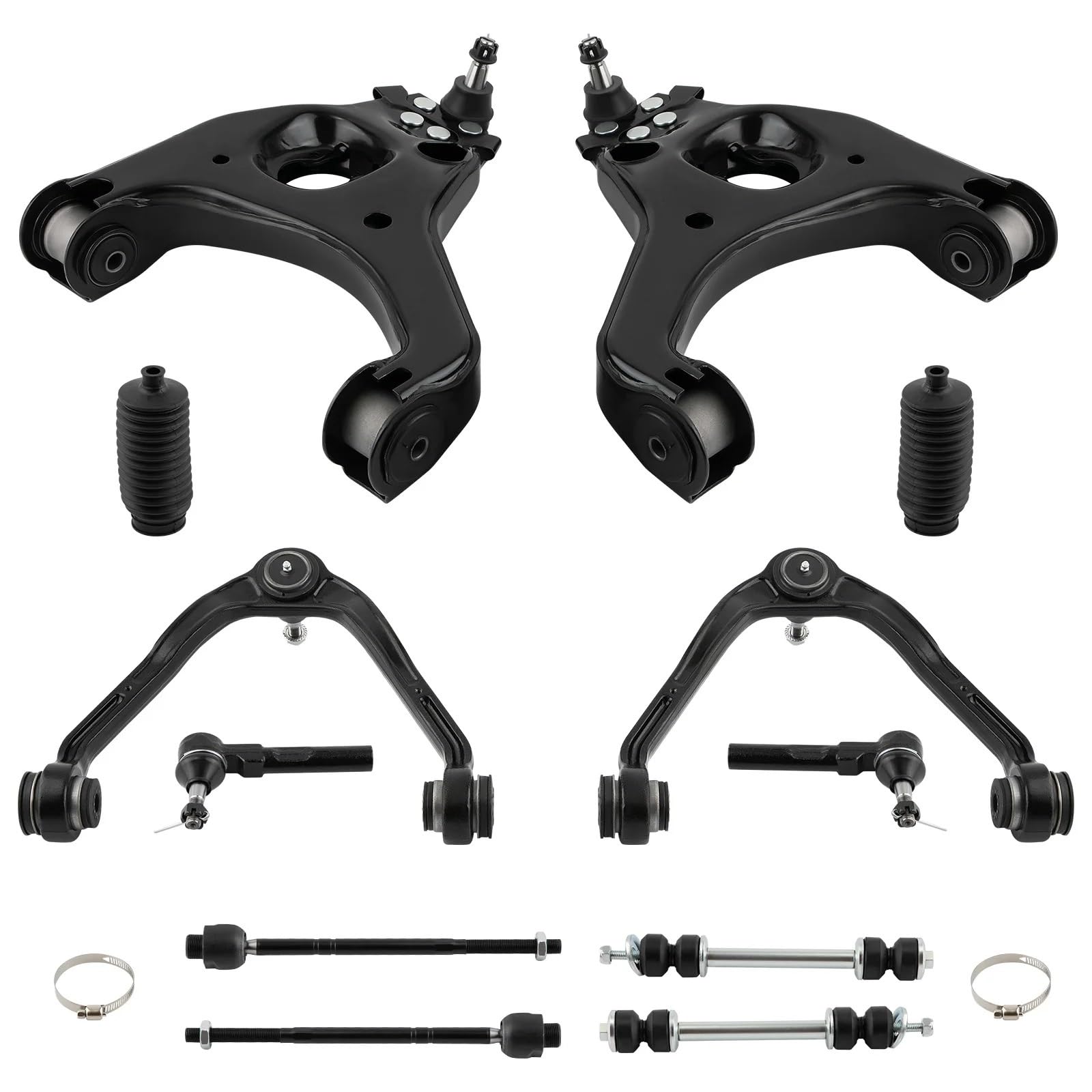 GYTTAK Auto Radaufhängung Kompatibel Mit Chevrolet Für Silverado 1500 RWD 1999 2000 2001 2002 2003 2004 2005 2006 Auto-Frontquerlenker Spurstange Stabilisator K620264 K620265 von GYTTAK