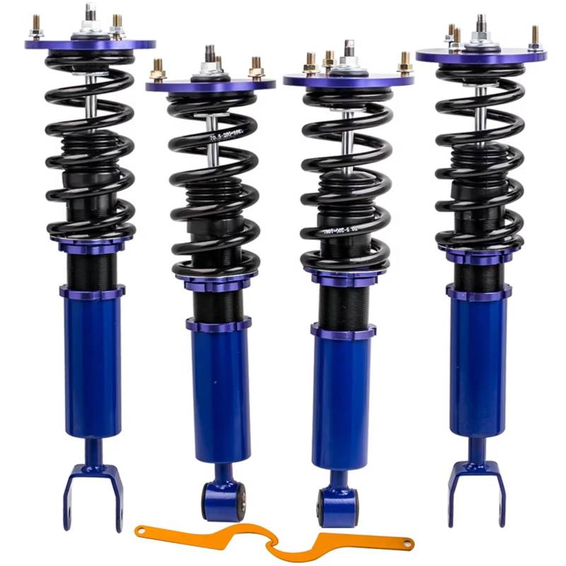 GYTTAK Gewindefahrwerk Kompatibel Mit Toyota Für Supra 1993–2002, Gewindefahrwerk, Stoßdämpfer, Federbein, Schraubenfeder Über Stoßdämpfer, Ersatz, Autozubehör(Blue) von GYTTAK