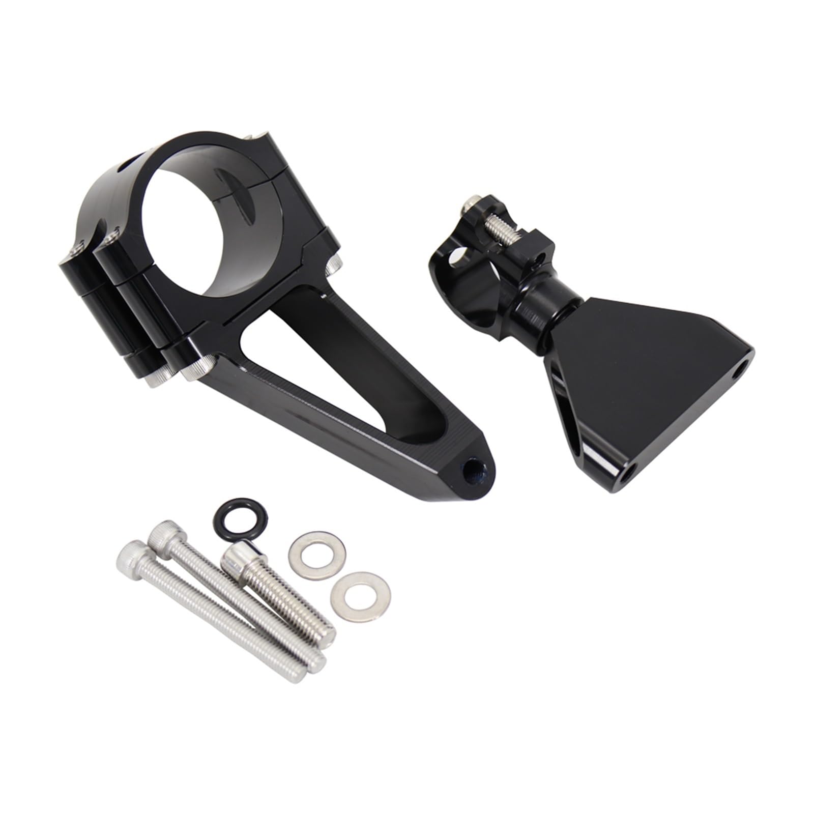 GYTTAK Kompatibel Mit CBR600 Für F4i 1999-2007 Motorrad-Lenkungsdämpfer-Stabilisatorhalterungs-Montagesatz Unterstützung Moto-Lenkungsdämpfer-Stoßdämpfer Motorrad Lenkungsdämpfer(Black,A) von GYTTAK