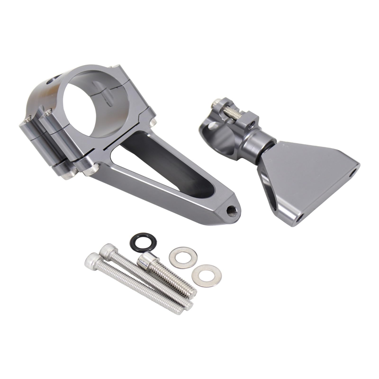 GYTTAK Kompatibel Mit CBR600 Für F4i 1999-2007 Motorrad-Lenkungsdämpfer-Stabilisatorhalterungs-Montagesatz Unterstützung Moto-Lenkungsdämpfer-Stoßdämpfer Motorrad Lenkungsdämpfer(Silver,A) von GYTTAK