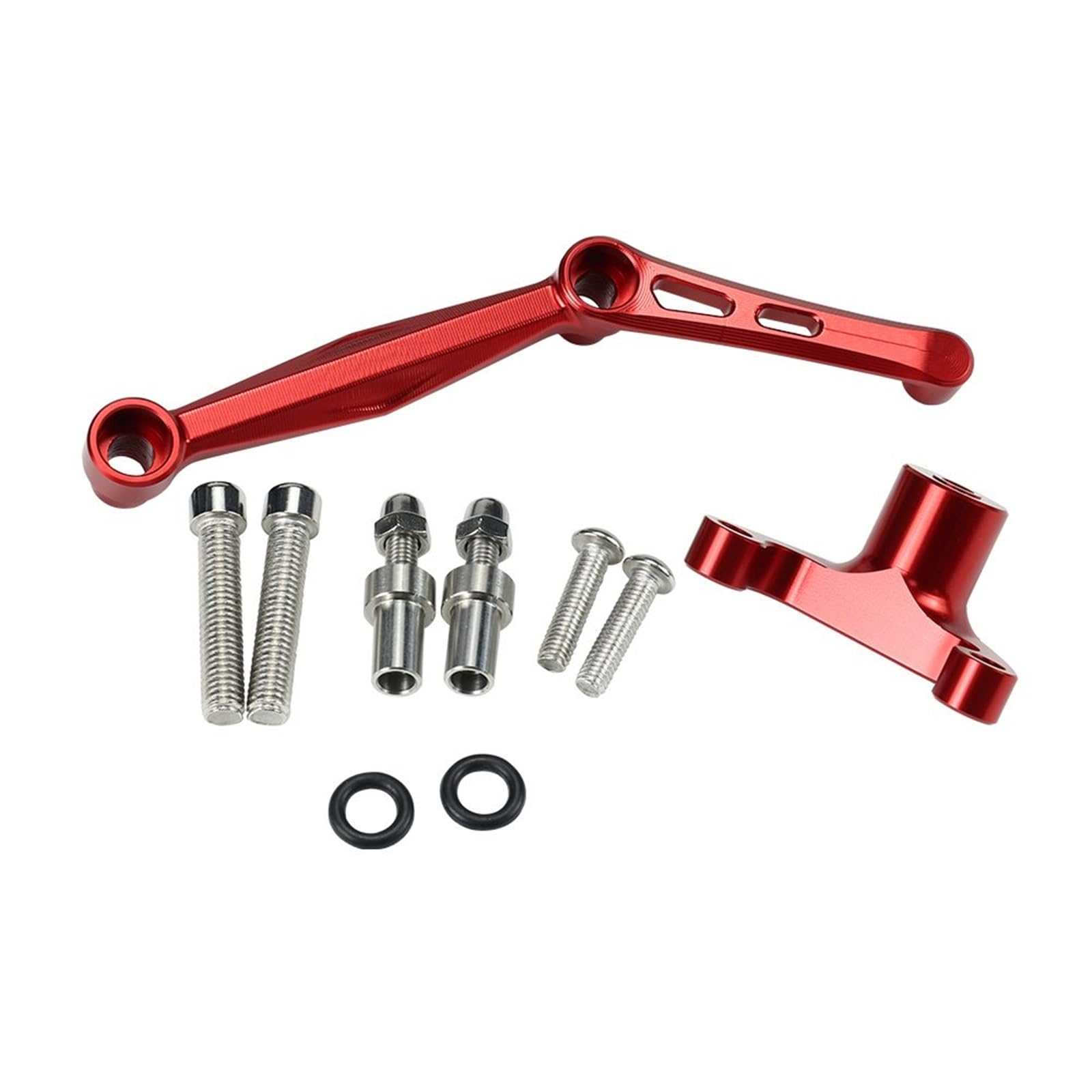 GYTTAK Kompatibel Mit Ducati Für Monster 950 2021 2022 2023 Motorrad-Lenkungsdämpfer Moto-Lenkungsdämpfer Stoßdämpfer Motorrad-Absorber-Stabilisator Motorrad Lenkungsdämpfer(Red,A) von GYTTAK