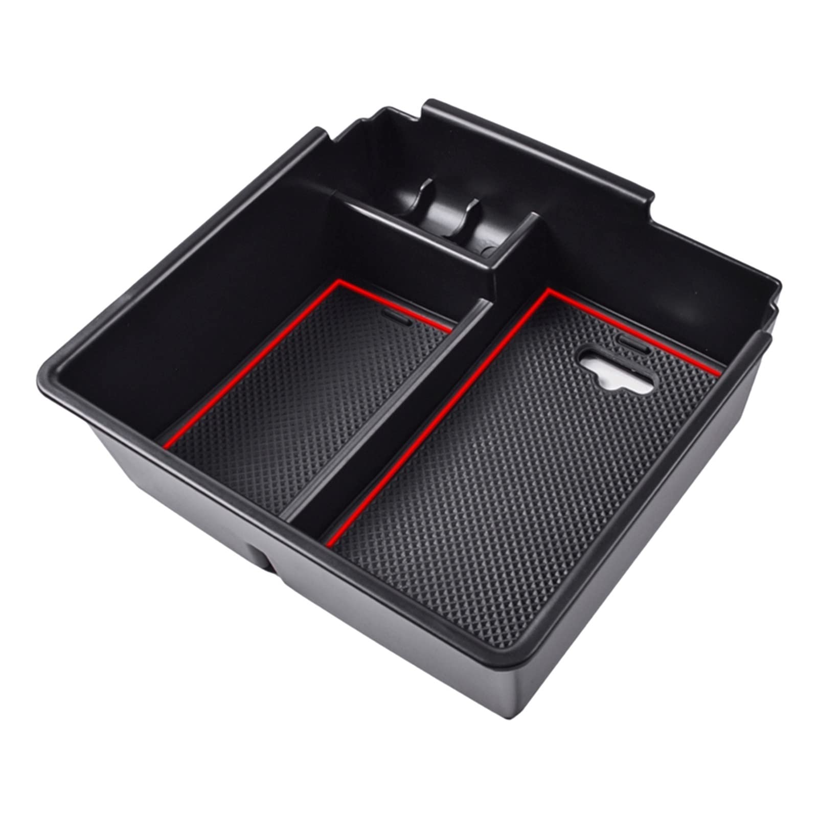 GYTTAK Kompatibel Mit Ford Für Ranger 2014 2015 2016 2017 2018 2019 2020 2021 2022 2023 Auto Center Console Organizer Tablett Kompatibles Zubehör(Red) von GYTTAK