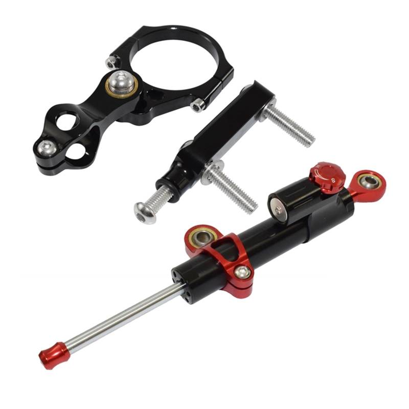 GYTTAK Kompatibel Mit Für 650 2015-2022 Motorrad Einstellbare Lenkungsdämpfer Stabilisator Halterung Halter Komplettes Set Zubehör Motorrad Lenkungsdämpfer(C) von GYTTAK