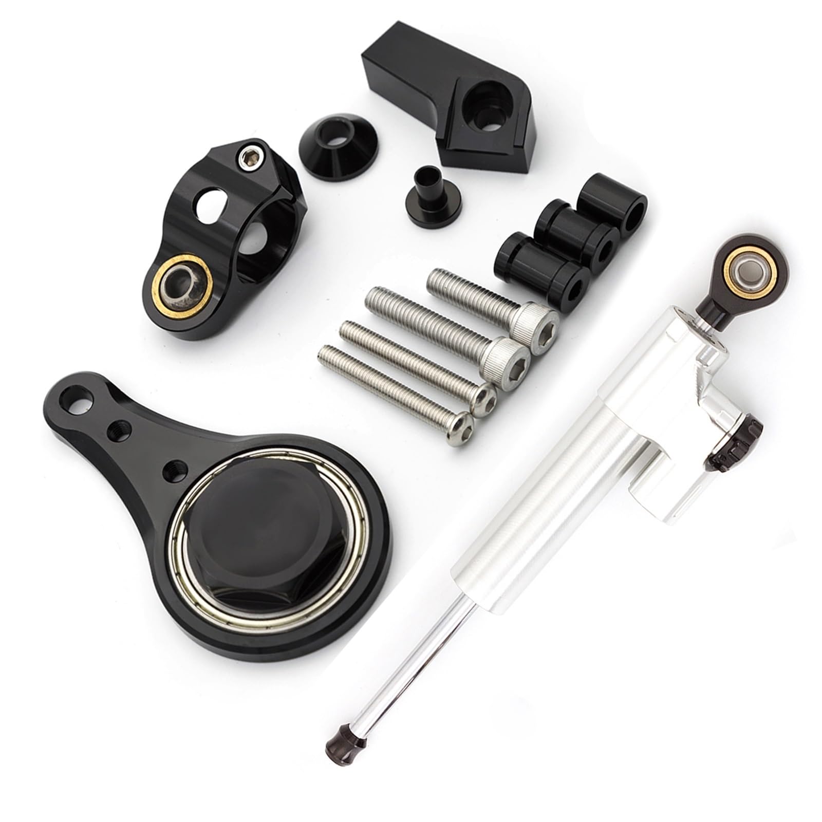 GYTTAK Kompatibel Mit Für ZX636 Für ZX-6R 2005 2006 Motorräder Lenkung Stabilisieren Dämpfer Halterung Montieren Montage Unterstützung Halter Kit Set Motorrad Lenkungsdämpfer(F) von GYTTAK