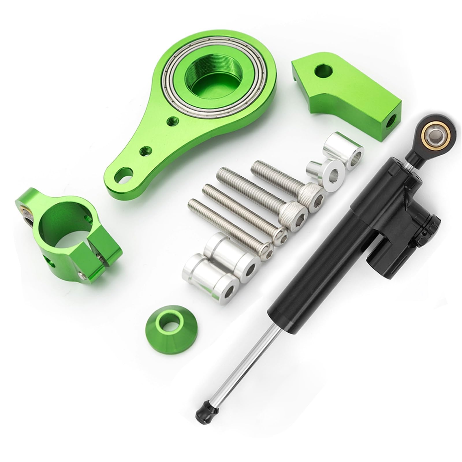 GYTTAK Kompatibel Mit Für ZX636 Für ZX6R 2005-2006 Motorradstabilisator-Lenkungsdämpfer-Montagehalterung Motorradzubehör Motorrad Lenkungsdämpfer(Green) von GYTTAK