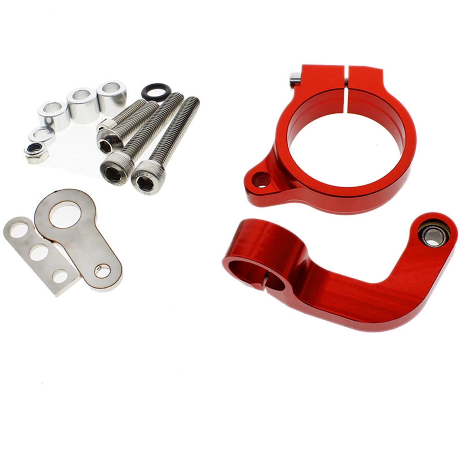 GYTTAK Kompatibel Mit R1200 CL GS 2013-2018 Aluminium Einstellbare Motorräder Lenkung Stabilisieren Dämpfer Halterung Moto Lenkung Dämpfer Stoßdämpfer Motorrad Lenkungsdämpfer(Red,B) von GYTTAK