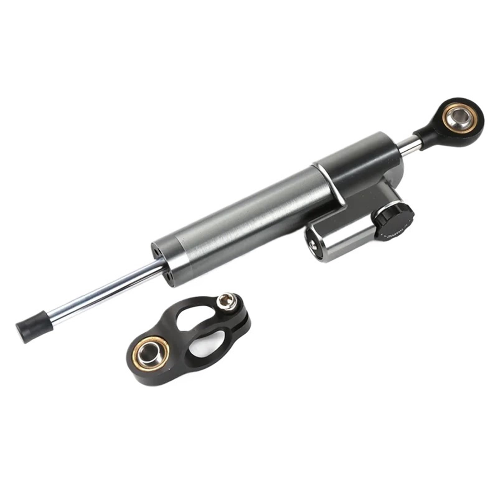 GYTTAK Kompatibel Mit Suzuki Für GSXR1000 Universal Motorrad Einstellbare Lenkung Dämpfer Stabilisator Moto Lenkung Dämpfer Stoßdämpfer Motorrad Zubehör Motorrad Lenkungsdämpfer(Gray) von GYTTAK