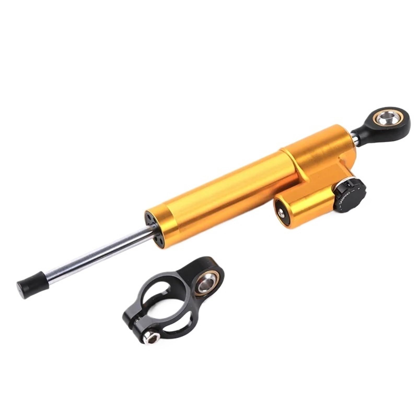 GYTTAK Kompatibel Mit Suzuki Für GSXR1000 Universal Motorrad Einstellbare Lenkung Dämpfer Stabilisator Moto Lenkung Dämpfer Stoßdämpfer Motorrad Zubehör Motorrad Lenkungsdämpfer(Yellow) von GYTTAK