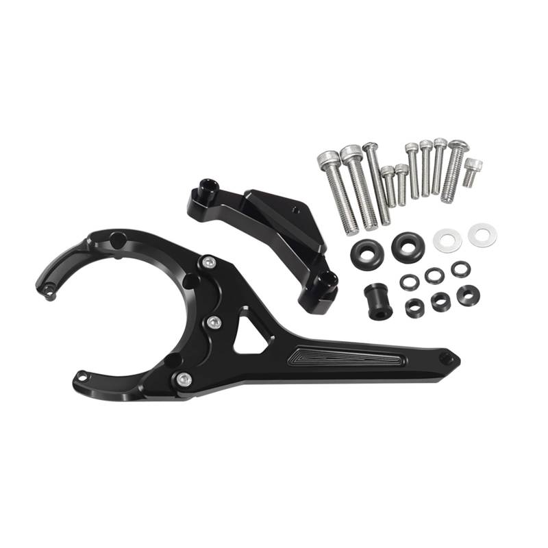 GYTTAK Kompatibel Mit Suzuki Für GSXS1000 Für GSX-S1000F 2016-2021 Motorrad-Lenkungsdämpfer-Stabilisatorhalterung Unterstützung Mount Kit Zubehör Motorrad Lenkungsdämpfer(Black,A) von GYTTAK