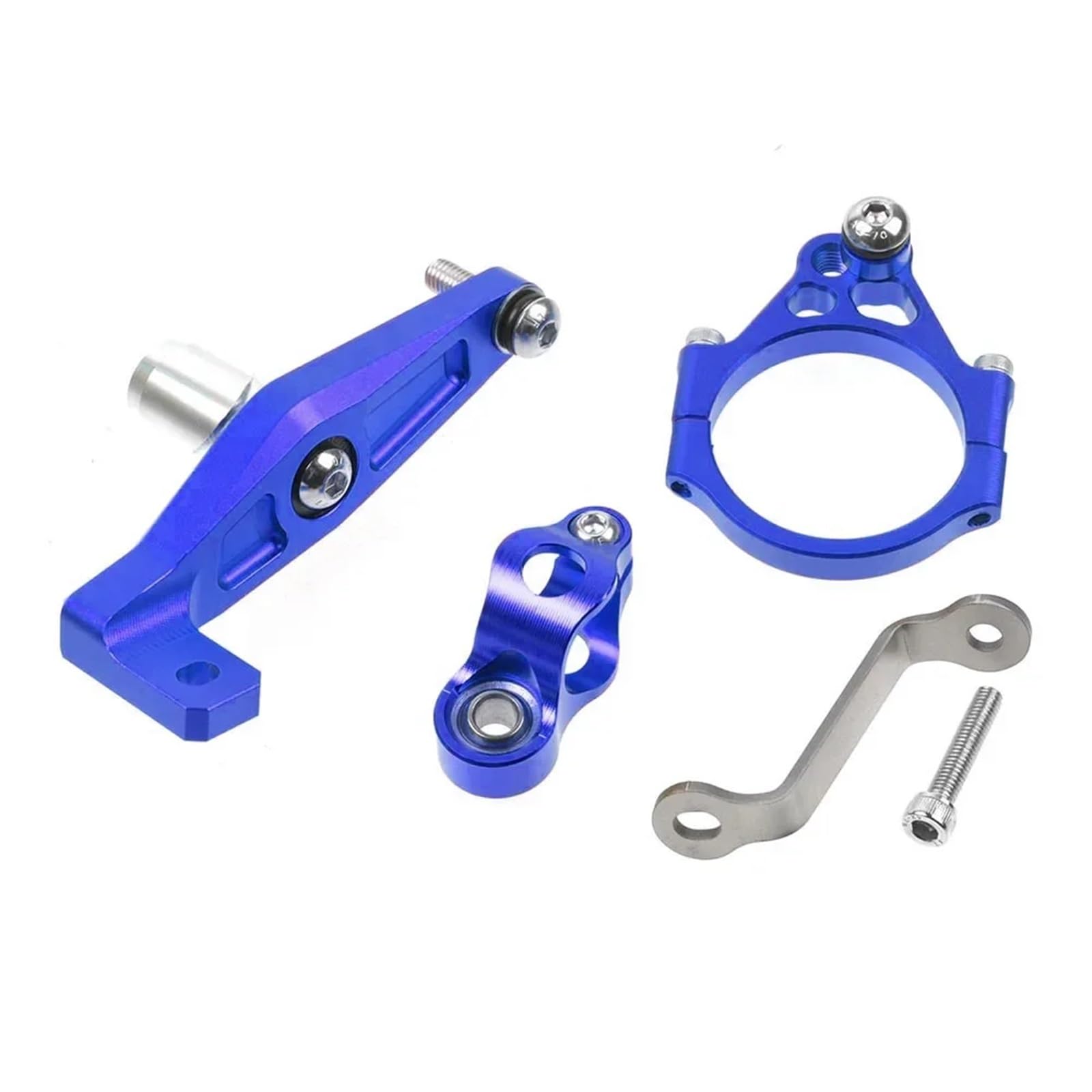 GYTTAK Kompatibel Mit Yamaha Für MT-09 2021-2024 Motorrad-Lenkungsdämpferhalterung Stabilisator Stabilisierte Steuerung Motorradzubehör Motorrad Lenkungsdämpfer(Blue,A) von GYTTAK