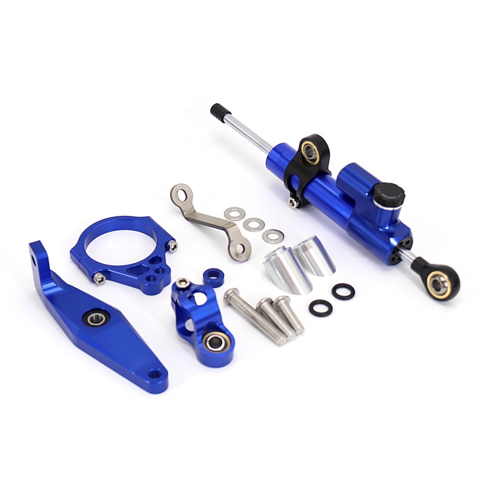 GYTTAK Kompatibel Mit Yamaha Für XSR900 2022-2023 Motorrad Einstellbare Dämpfer Lenkung CNC Aluminium Lenkung Stabilisator Absorber Stabilisator Motorrad Lenkungsdämpfer(Blue,B) von GYTTAK