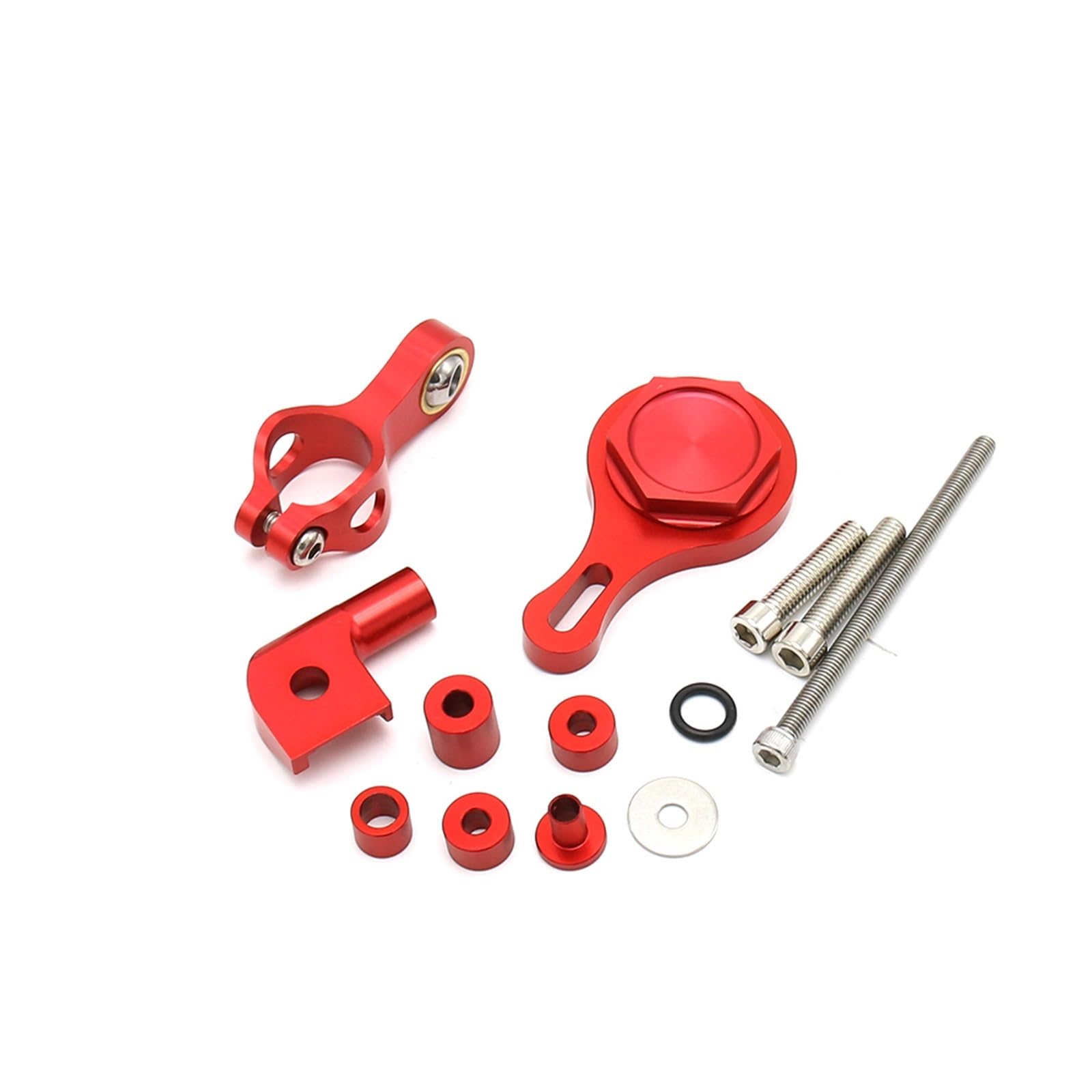 GYTTAK Kompatibel Mit Yamaha Für YZF R1 2009-2012 Motorrad-Lenkungsdämpfer Moto-Lenkungsdämpfer Stoßdämpfer Motorrad-Absorber-Stabilisator Motorrad Lenkungsdämpfer(Red) von GYTTAK