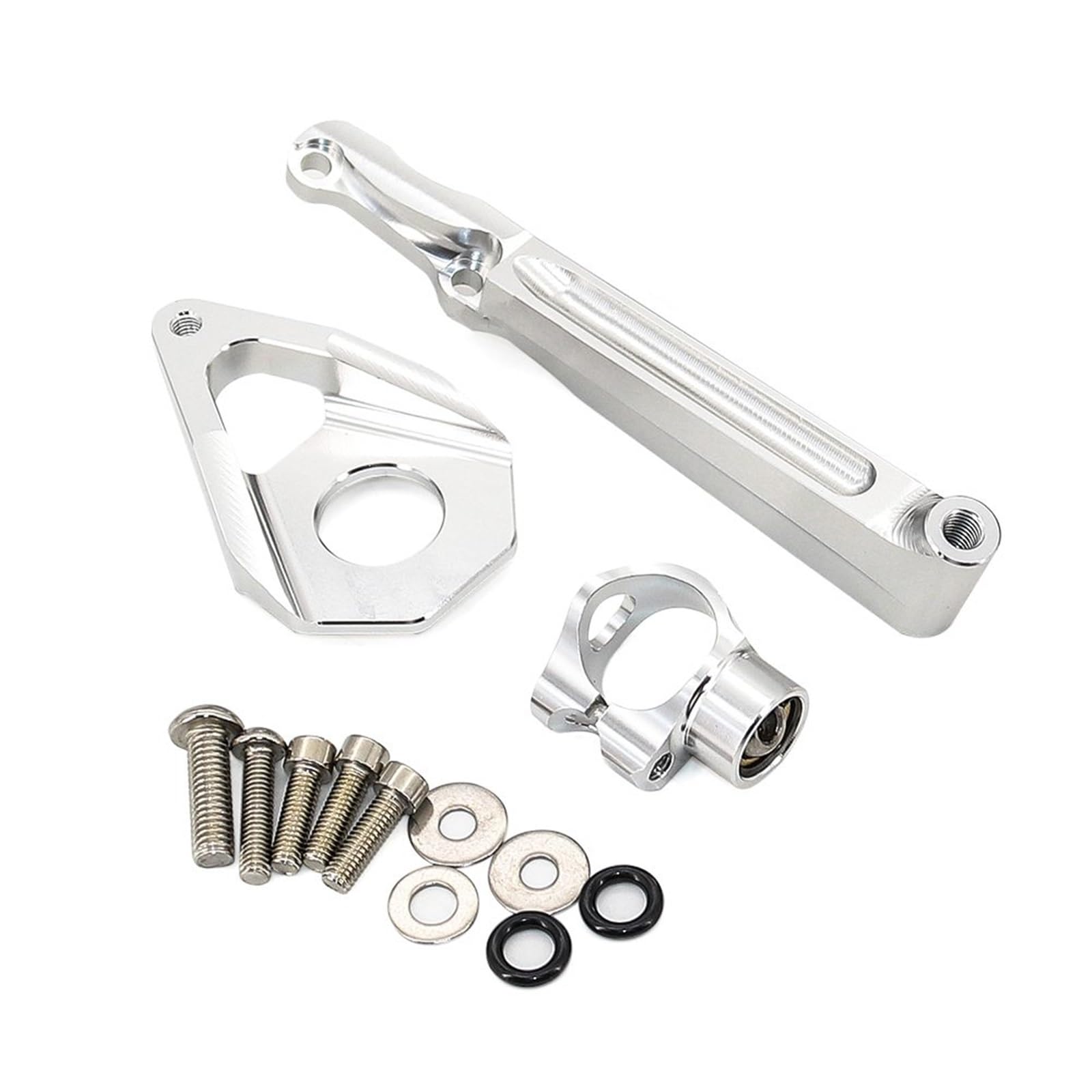 GYTTAK Kompatibel Mit Yamaha Für YZF600 2003-2005 Motorrad-Lenkungsdämpfer, Der Moto-Lenkungsdämpfer, Stoßdämpfer, Motorrad-Absorber-Stabilisator Motorrad Lenkungsdämpfer(Silver,A) von GYTTAK