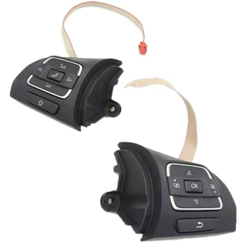 GYTTAK Multifunktion Lenkradtast Kompatibel Mit VW Für CC Für EOS Für Golf Für MK6 2009 2010 2011 2012 2013 Lenkrad Multifunktions-Audio-Telefon-Lautstärkeregler von GYTTAK