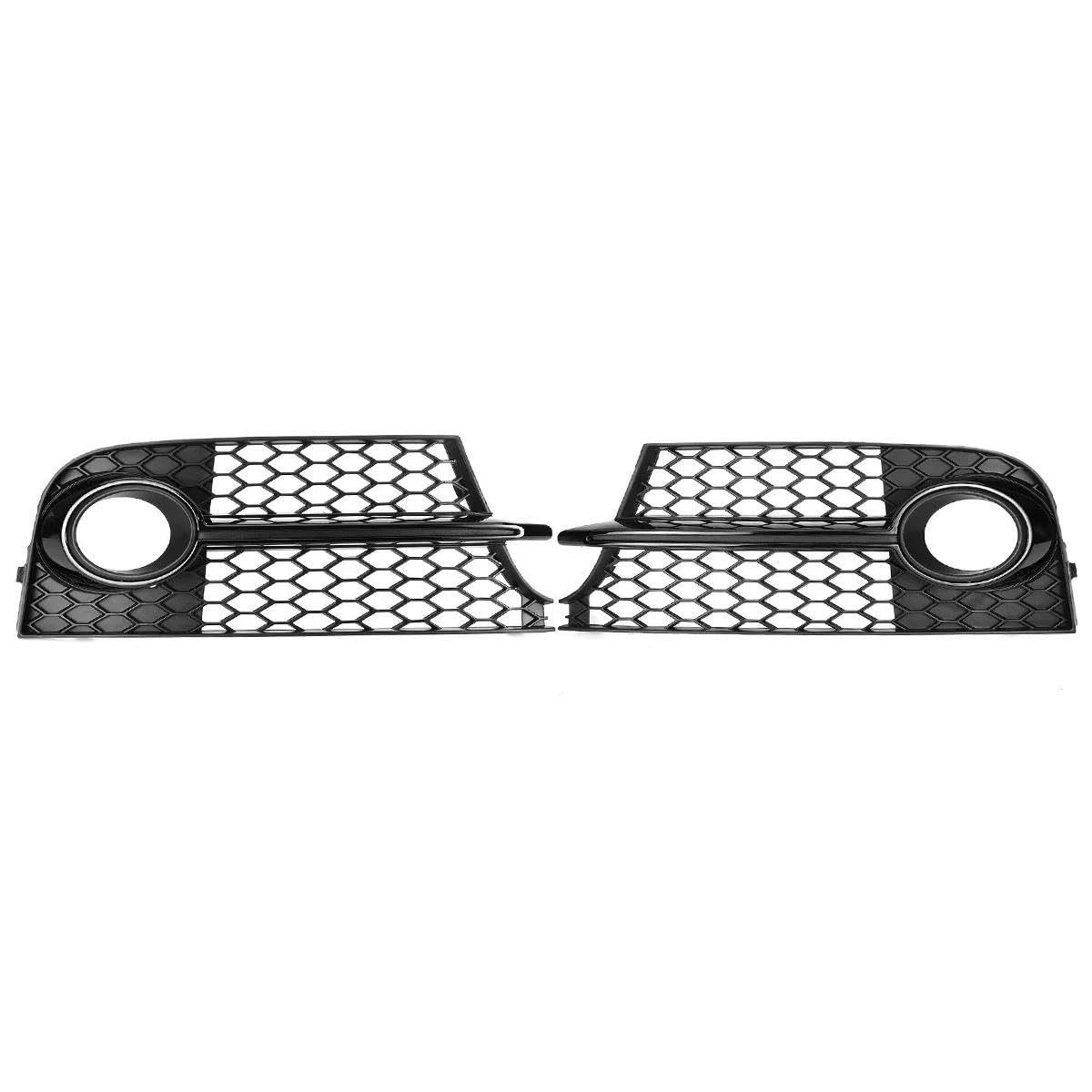 GYTTAK Nebelscheinwerfergitter Kompatibel Mit Für TT MK2 2011–2014, HEX-Kühlergrill, Auto-Nebelscheinwerfer-Grillabdeckung, 8J0807681KT94, 8J0807682KT94, 1 Paar(Glossy Black) von GYTTAK