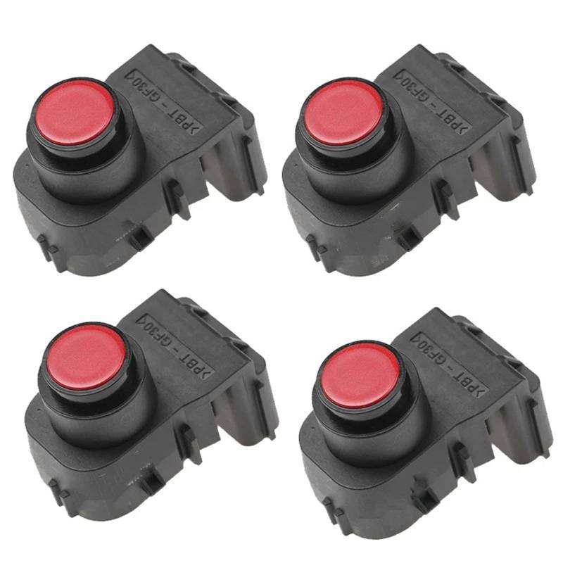 GYTTAK PDC Parksensor Kompatibel Mit Kia Auto Stoßstange Pdc Parkplatz Sensor Auto Zubehör Auto Einparkhilfe Sensor Reverse Assist 95720g6100(Red,4pcs) von GYTTAK