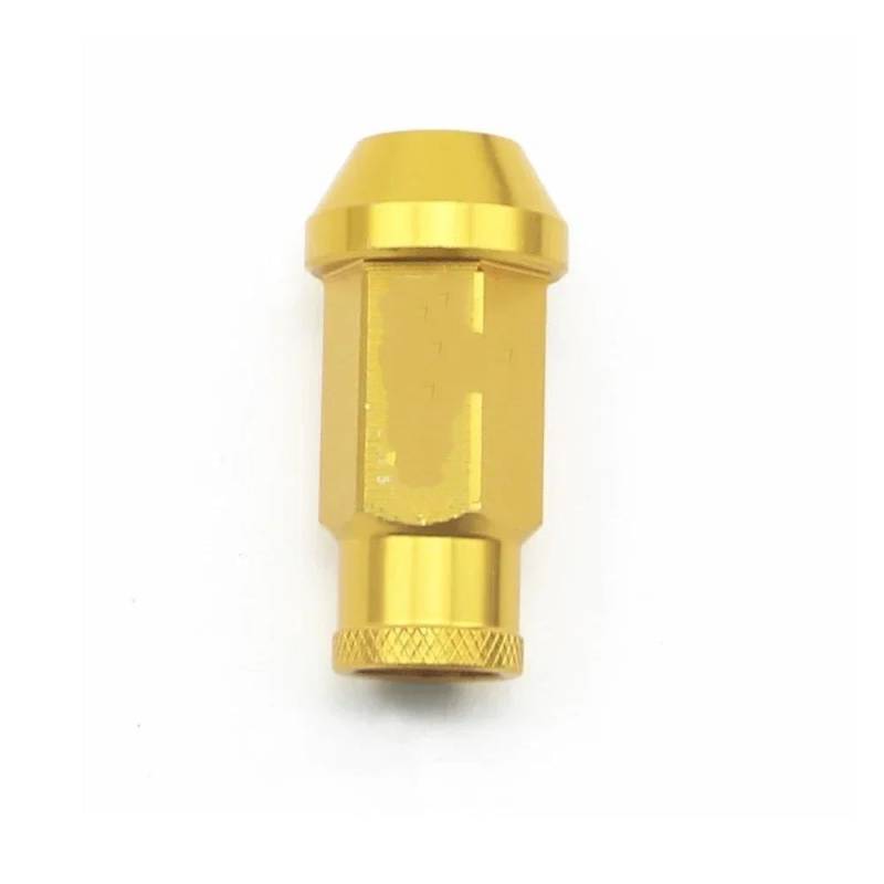 GYTTAK Reifenschraube Radmutter Kompatibel Mit Buick Auto-Radmuttern M12x1,5 M12 X 1,25 Radschrauben Autoräder Zubehör 52MM 20 STK(Gold,M12x1.25) von GYTTAK