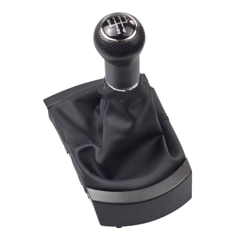 GYTTAK Schaltknauf Automatik Kompatibel Mit Seat Für Ibiza 2002 2003 2004 2005 2006 2007 2008 2009 2010 5-Gang-Auto-Styling-Handbuch-Schaltknauf-Hebelstift Mit Gamaschenmanschette(2) von GYTTAK