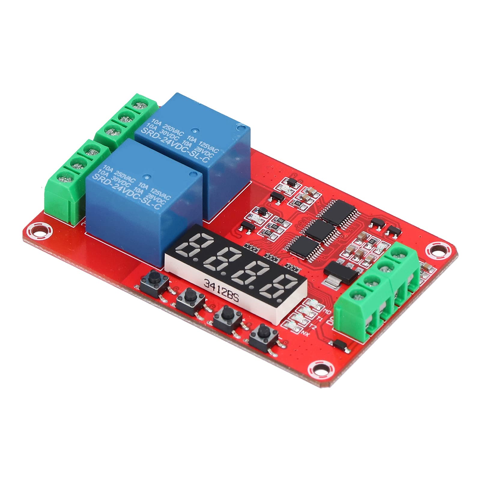 2 Kanal -Relais -Modul -Selbstverriegelungszyklus -Timing -Modul Multi -Funktionszeitverzögerungsrelais -Karte (24 V) von GYZOUKA