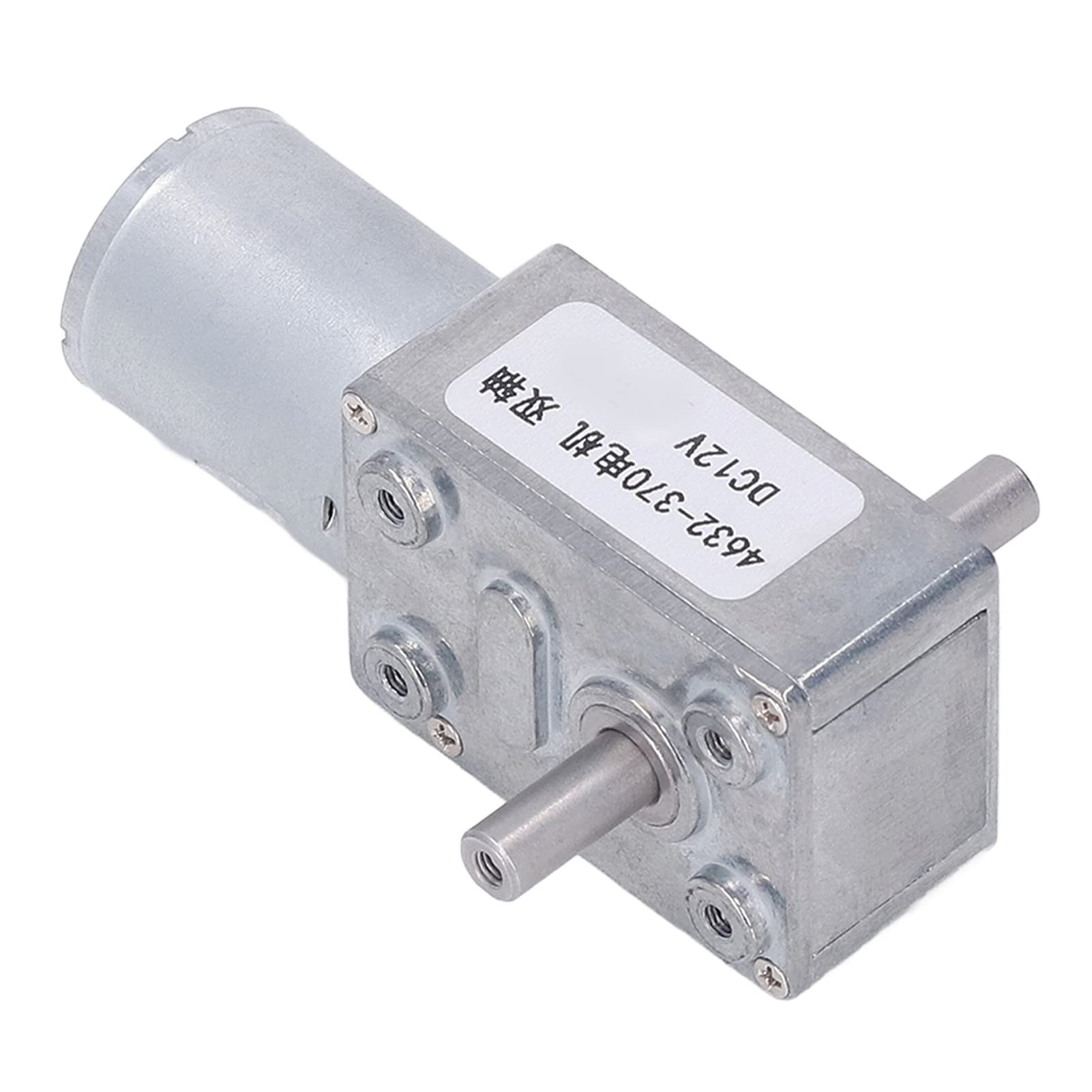 Doppelwellen-Getriebemotor, DC 12 V, Selbsthemmend, CW und CCW, Elektrischer Getriebemotor, Aluminiumlegierung, Messing, Spulengeschwindigkeitsreduzierungsmotor (66 U/min) von GYZOUKA