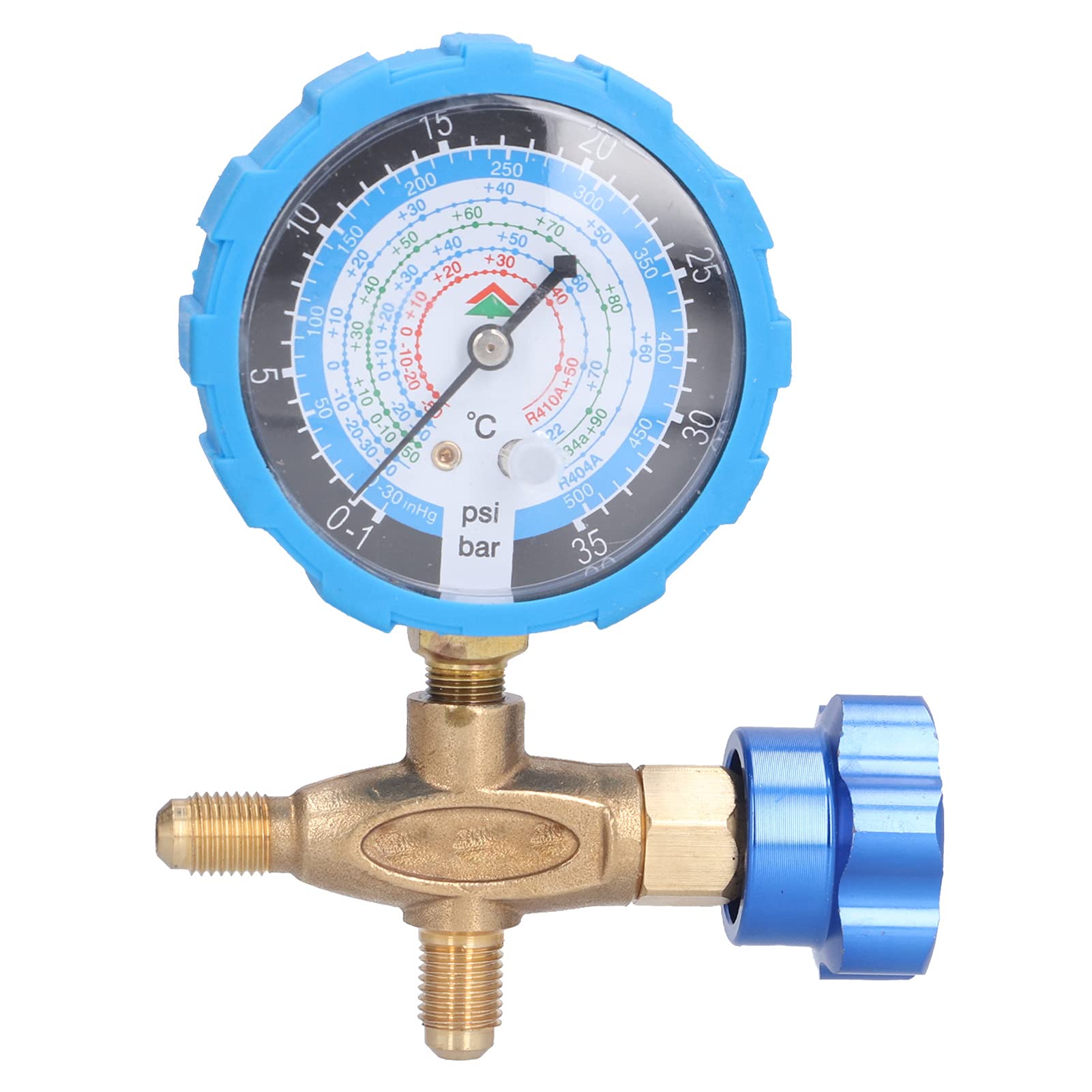 GYZOUKA Klimaanlagenkühlungsmessgerät 1 Wege Diagnostische Kältemittel Manometer Kältemittel -Krümmer -Messgerät für R410A R22 R134A R404A von GYZOUKA