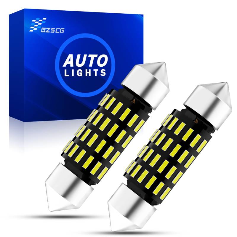 GZ5CG 36MM Soffitte Auto-Innenraumleuchten 3014 36 SMD 320LM 6500K Gleichstrom 12/24V 2 Stück von GZ5CG