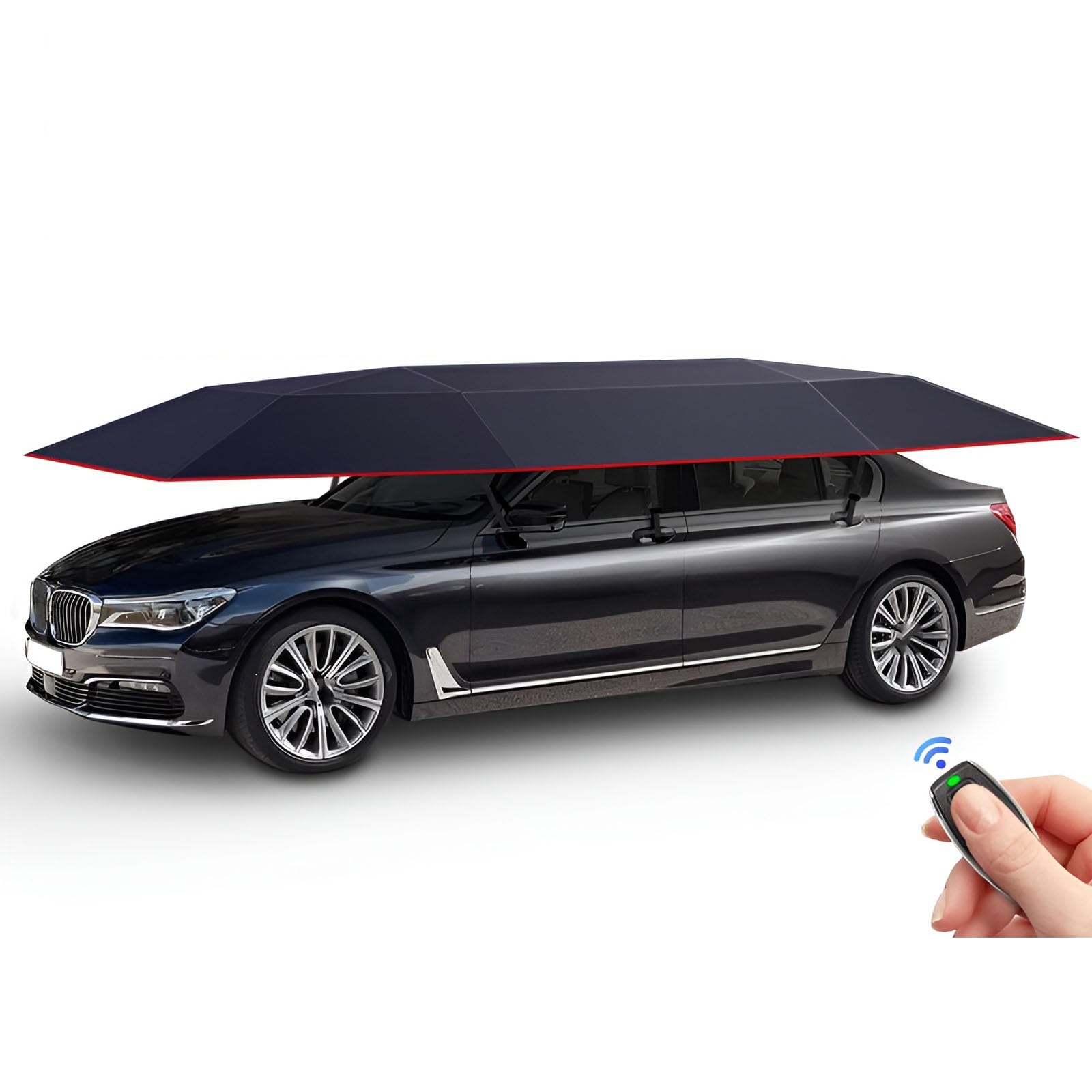 Intelligentes Auto-Dachzelt - Fernbedienung Auto Regenschirm Uv-Schutz(Blue,420cm) von GZDXBF