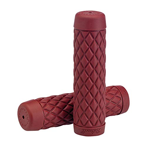 Griffe Grips Biltwell Torker 2.0 Gummi TPV Rot Oxblood 1" 25 MM Universal x Lenker Moto Harley und Custom von GZM