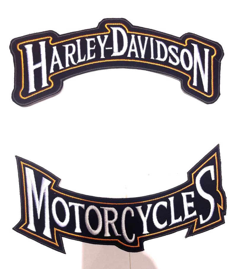 2 x große Harley Davidson Aufnäher von GZM