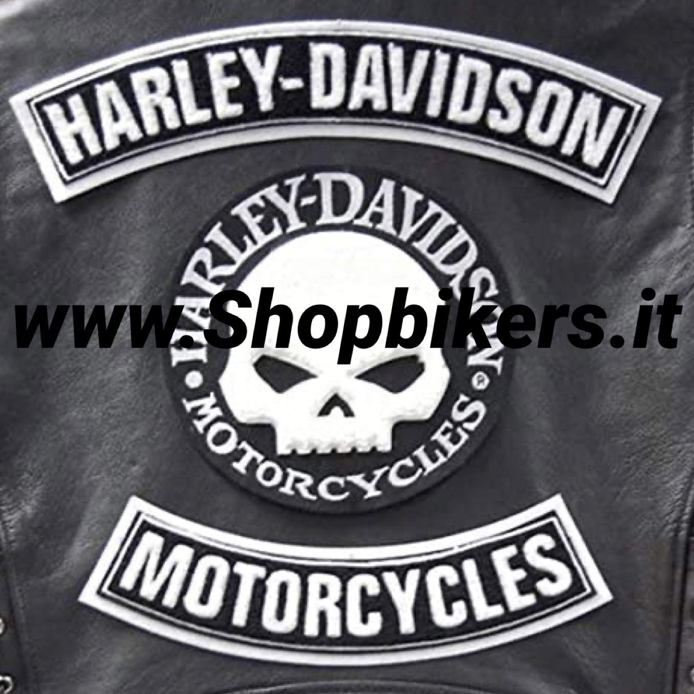 GZM Skull Willie G. Harley Davidson – Aufnäher für Weste oder Jacke, groß (3 Stück) von GZM