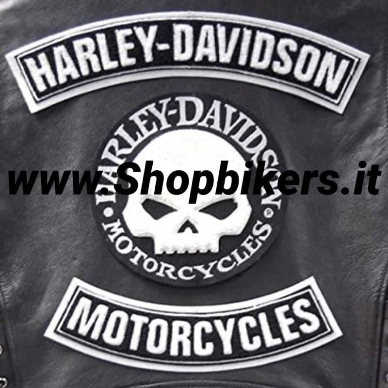 Skull Willie G. für H-D - Biker Rockabilly Motorrad Club Aufnäher Patch Motorcycle Aufnäher Bügelbild Aufbügler Applikation Applique Bügelbilder Flicken Embroidered Patches für Weste Jacke Totenkopf von GZM