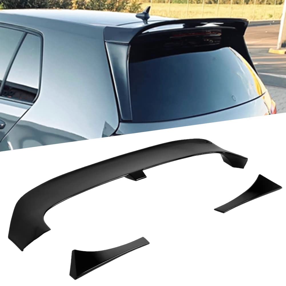 ABS Kohlefaser Design Auto Heckspoiler Dachspoiler Clubsport Style Für VW Golf 7/7.5 GTI R 2013-2020,Glossy Black von GZP Gloves