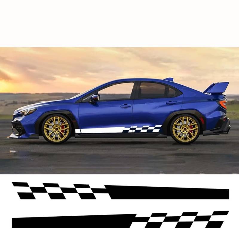 2 Stücke Auto Seitentür Schürze Aufkleber, für Subaru Impreza WRX STi 22B 1998 1992 JDM Racing Style Vinyl Film Aufkleber Auto Zubehör von GZQHAZYW