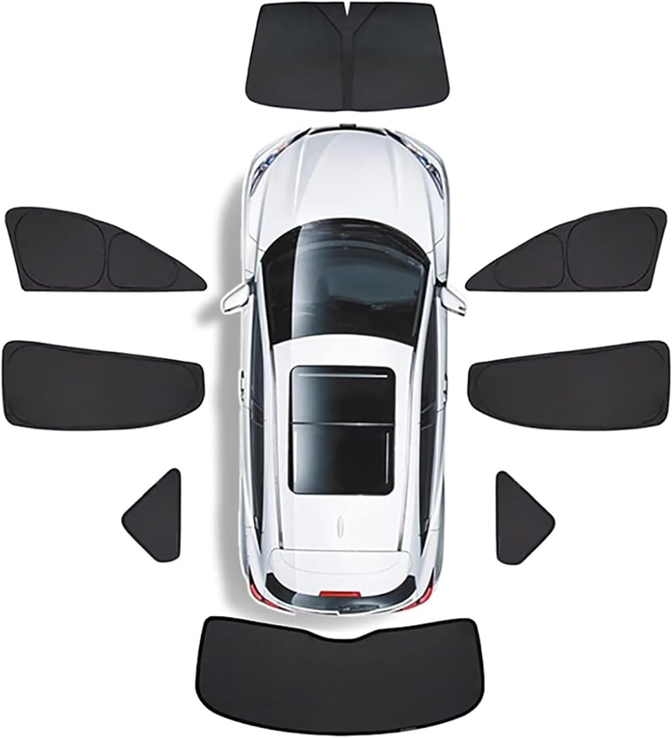 Auto-Seitenfenster-Sonnenschutz für BMW i5 Sedan Touring (G60,G61) 2023 2024, Front Heck Und Seitenscheibe UV-Schutz Privatsphäre Schutz Sonnenblende,G/Whole car 8pieces von GZWQSB88