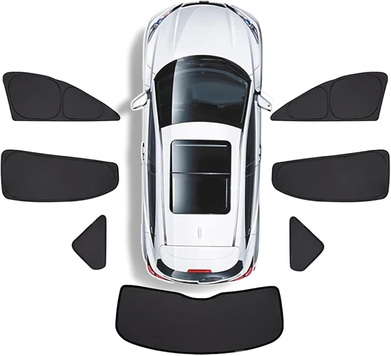 Auto-Seitenfenster-Sonnenschutz für Hyundai Verna V 2017 2018 2019 2020 2021 2022 2023, Front Heck Und Seitenscheibe UV-Schutz Privatsphäre Schutz Sonnenblende,F/Whole car 7pieces von GZWQSB88