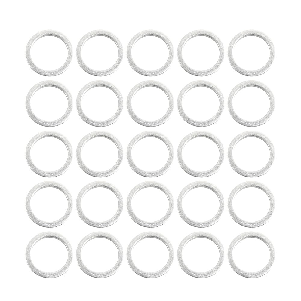 GZYF 25 Stück 9043018008 Transmission Case Oil Drain Washer Plug Crush Gasket Aluminium Silber Auto für Toyota 4Runner Camry Corolla 1984-2016 von GZYF